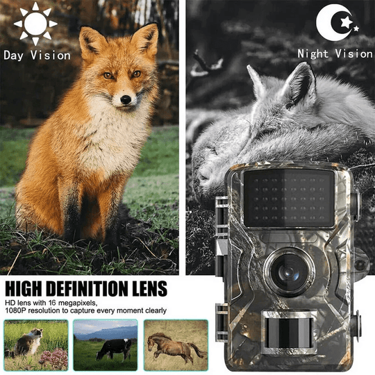 Cameră pentru Animale Sălbatice cu Vedere Nocturnă 12 MP și Videoclipuri HD 1080P 1