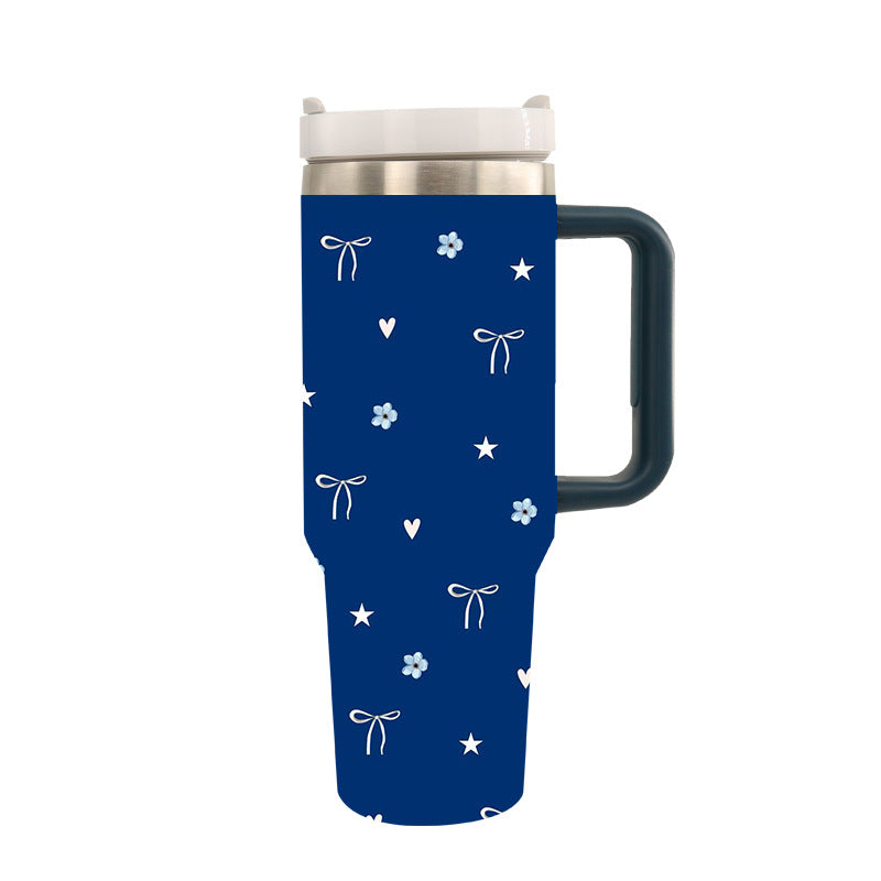 Cană de Călătorie Izolată Unisex cu Design Artistic Tiger și Nufăr 11