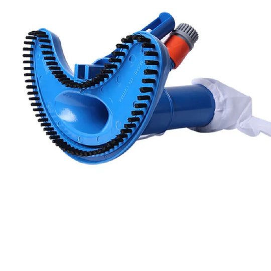 Cap telescopic pentru aspirator piscină cu peri de frecat și sac de colectare 2