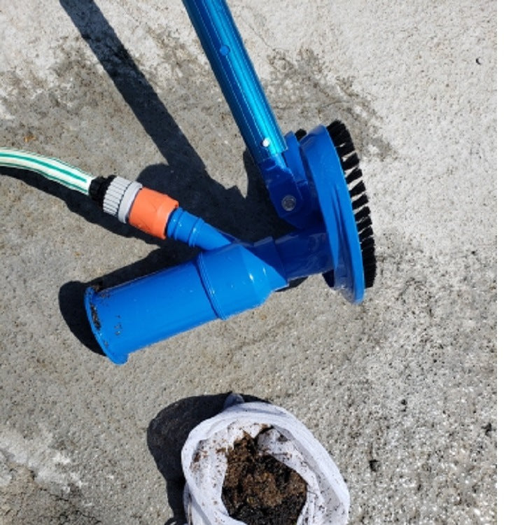 Cap telescopic pentru aspirator piscină cu peri de frecat și sac de colectare 3