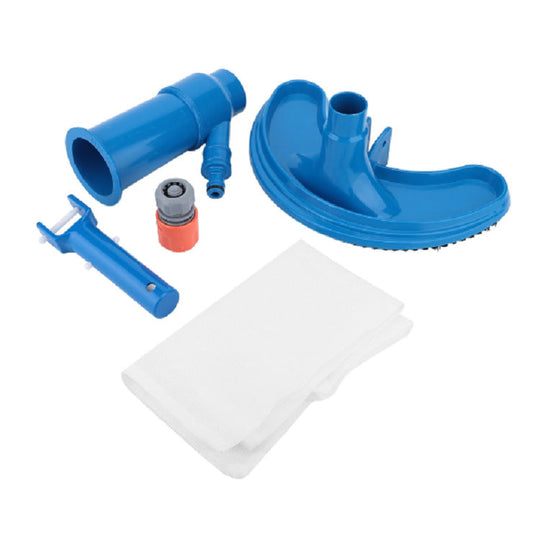 Cap telescopic pentru aspirator piscină cu peri de frecat și sac de colectare 4