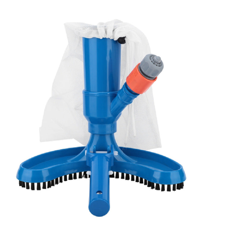 Cap telescopic pentru aspirator piscină cu peri de frecat și sac de colectare 5