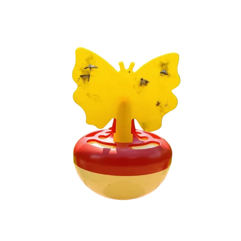 Capcană pentru insecte cu design fluture și bază reutilizabilă pentru grădină și terasă 0