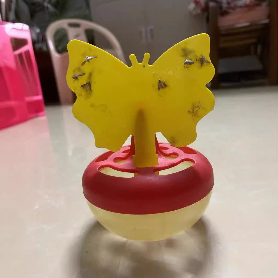 Capcană pentru insecte cu design fluture și bază reutilizabilă pentru grădină și terasă 4