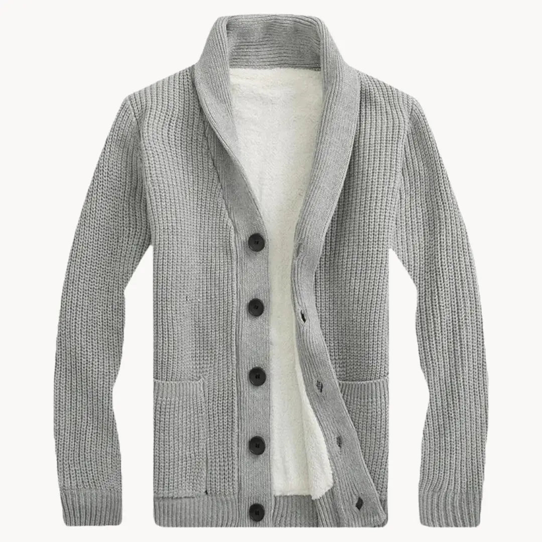 Cardigan bărbătesc cu guler șal 0