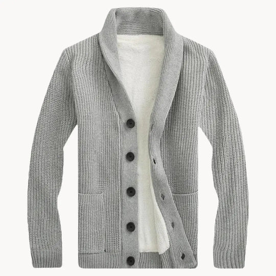 Cardigan bărbătesc cu guler șal 0