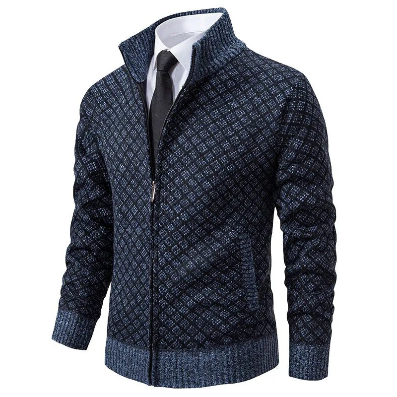 Cardigan pentru bărbați, model jacquard, confortabil și moale 1