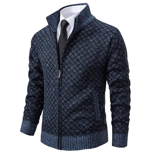 Cardigan pentru bărbați, model jacquard, confortabil și moale 1