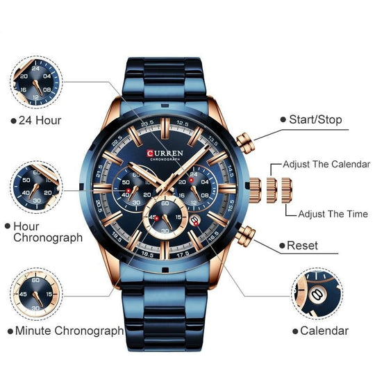 Ceas Curren Business Cu Cronograf