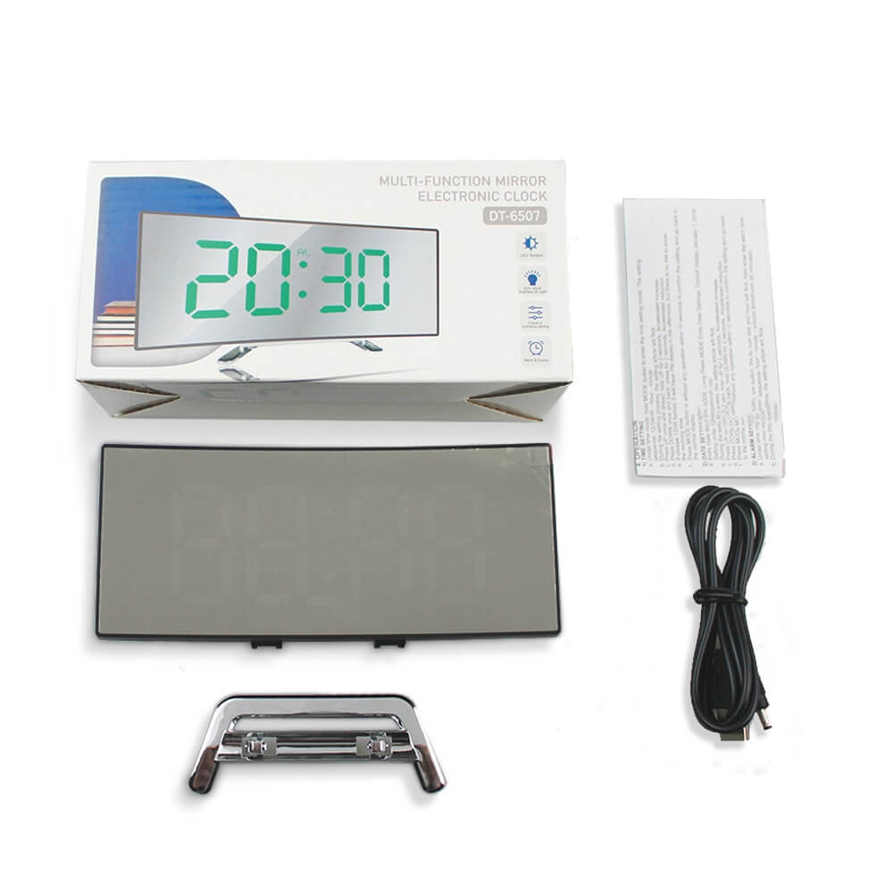Ceas Digital Cu Led-Uri Curbate
