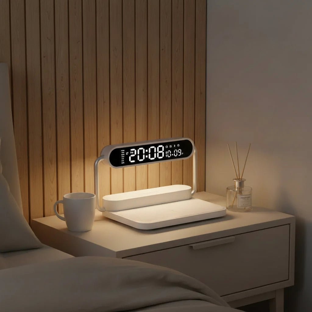 Ceas cu Alarmă Multifuncțional 3 în 1 cu Încărcare Wireless 1