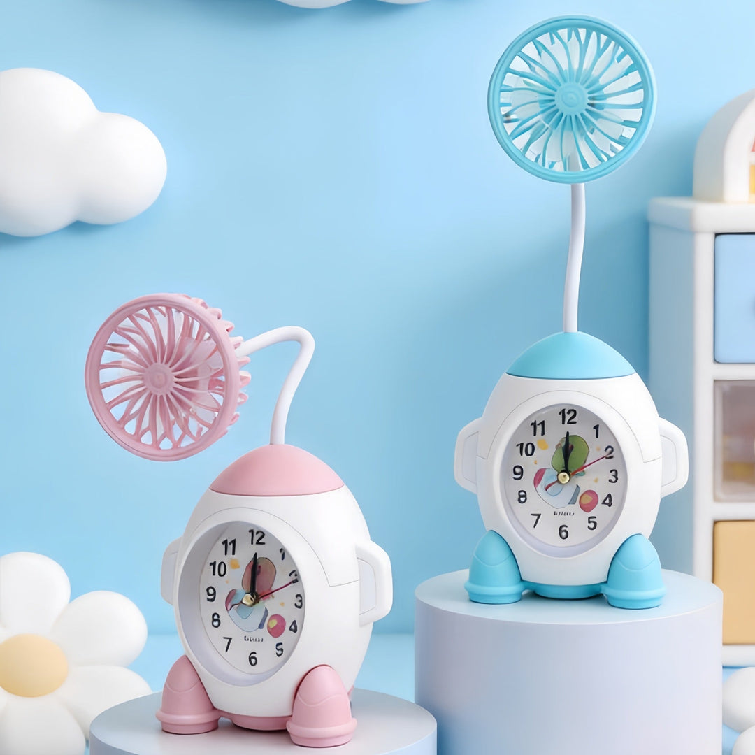 Ceas de Birou Multifuncțional cu Ventilator pentru Femei 3