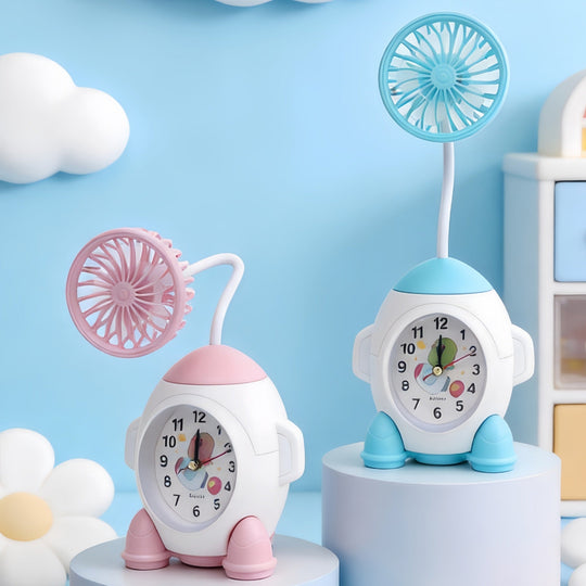 Ceas de Birou Multifuncțional cu Ventilator pentru Femei 3