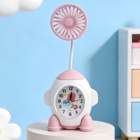 Ceas de Birou Multifuncțional cu Ventilator pentru Femei 4
