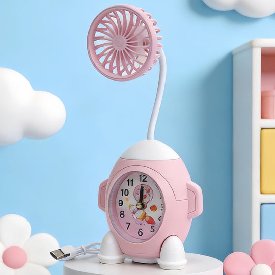 Ceas de Birou Multifuncțional cu Ventilator pentru Femei 5