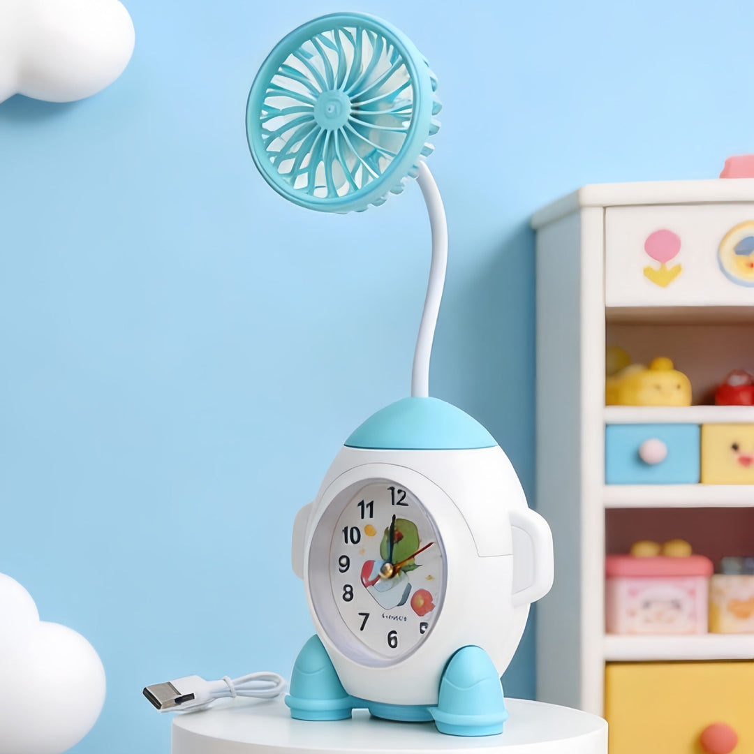 Ceas de Birou Multifuncțional cu Ventilator pentru Femei 6