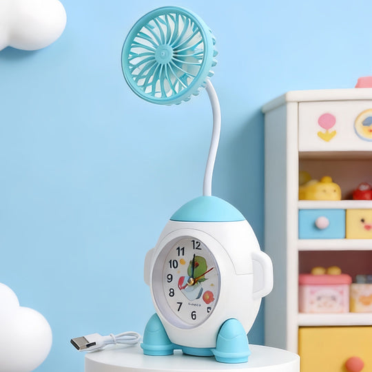 Ceas de Birou Multifuncțional cu Ventilator pentru Femei 6
