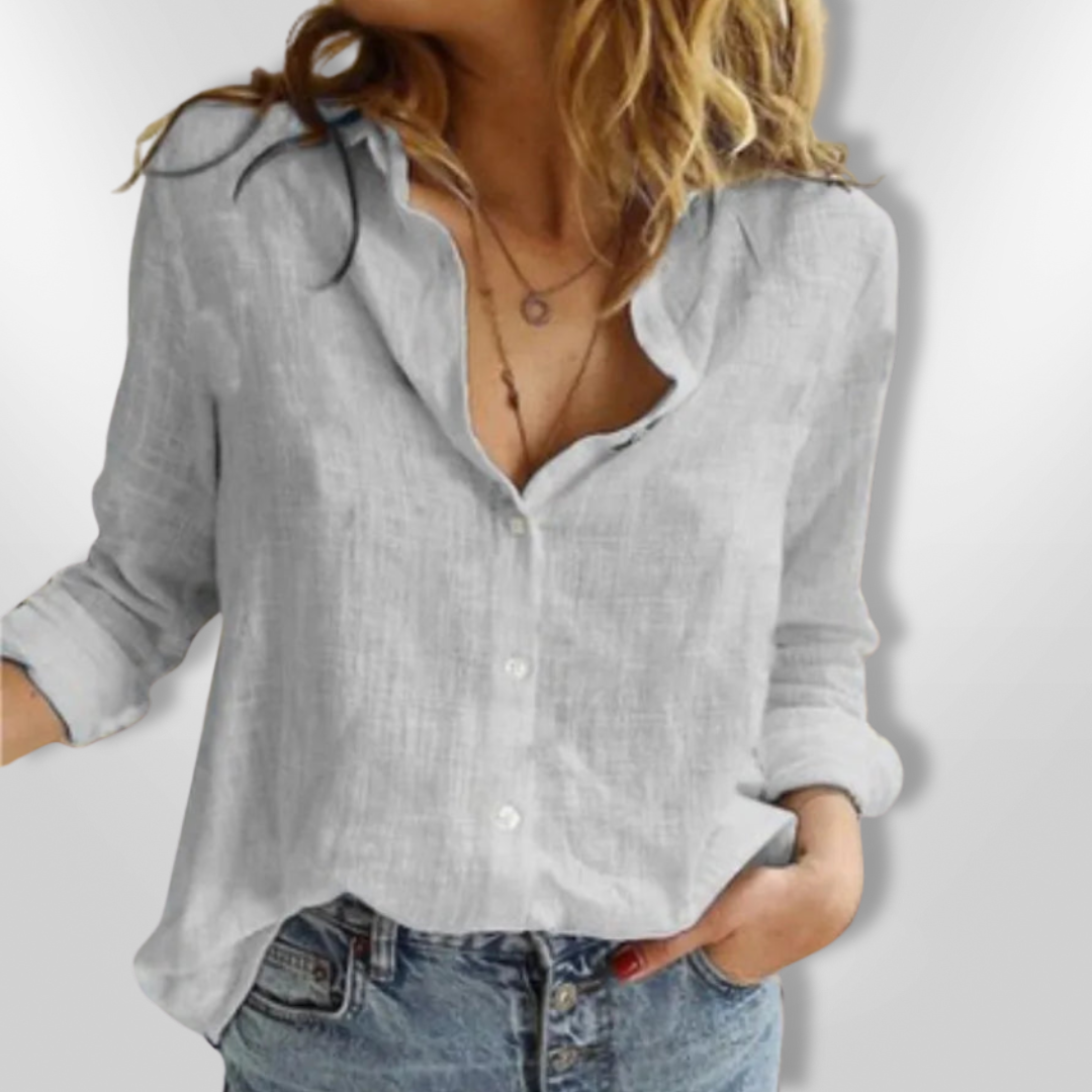 Chemise Femme Boutonnée Imprimé Oiseaux Coton 10