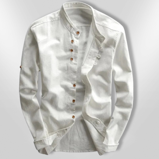 Chemise Homme Style Katana Asymétrique Tissu Léger et Respirant 4