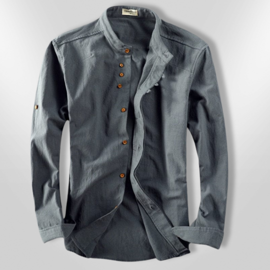 Chemise Homme Style Katana Asymétrique Tissu Léger et Respirant 7