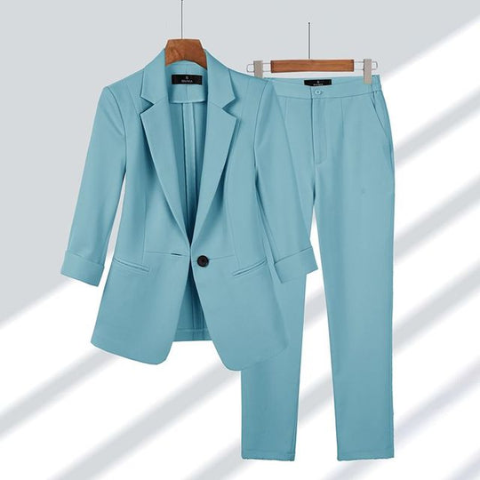 Variant image for Dame Blazer Sæt Elegant Design Skræddersyet Polyester Viskose-33