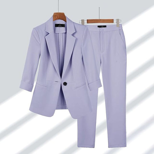 Variant image for Dame Blazer Sæt Elegant Design Skræddersyet Polyester Viskose-25