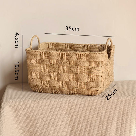 Coș Depozitare Manual Multifuncțional pentru Organizare Rustic 6