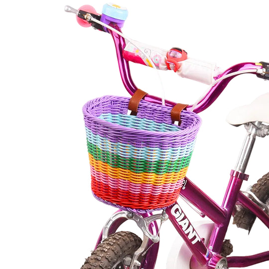 Coș Frontal Țesut pentru Bicicletă cu Curele Reglabile pentru Ghidon 0