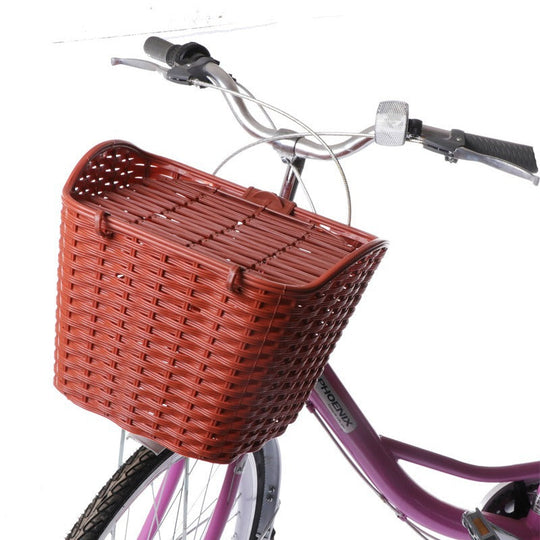 Coș Frontal pentru Bicicletă cu Capac Rabatabil și Suport Universal pe Ghidon 0