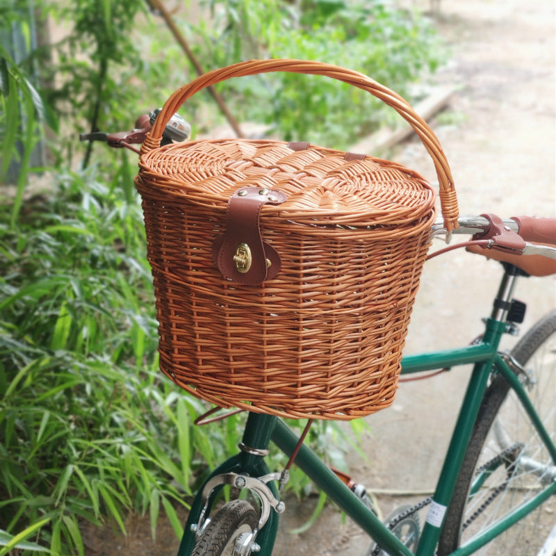 Coș Frontal pentru Bicicletă cu Montare Rapidă și Design Clasic 1