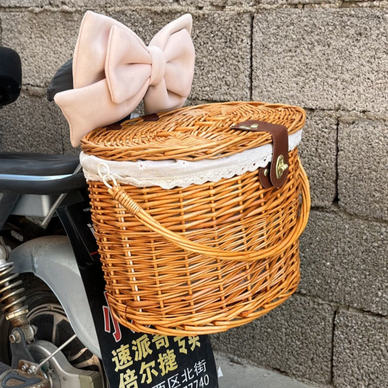 Coș Frontal pentru Bicicletă cu Montare Rapidă și Design Clasic 6