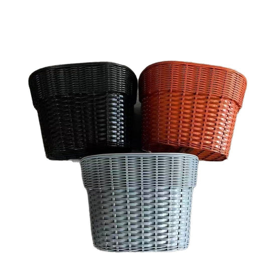 Coș Frontale pentru Bicicletă cu Montare Rapidă în Stil Ratan 3
