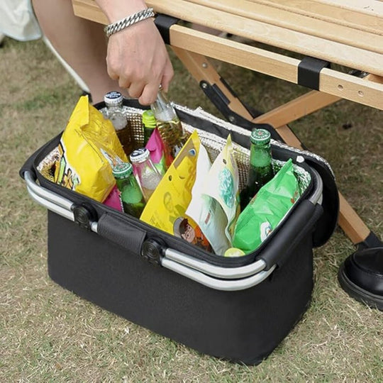 Coș Picnic Pliabil pentru Activități în Aer Liber cu Capacitate de 18L 2