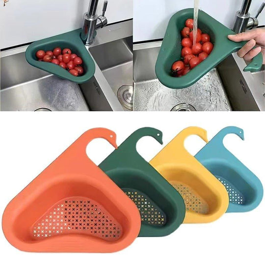Coș de Scurgere pentru Bucătărie Compact, Design Formă de Lebădă 0