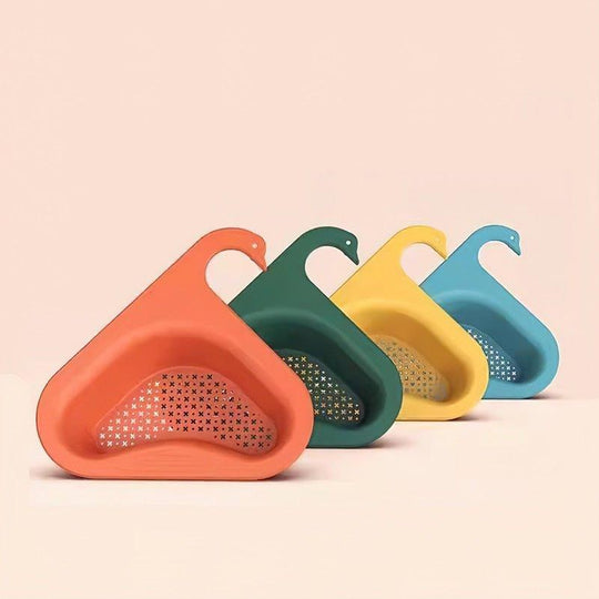 Coș de Scurgere pentru Bucătărie Compact, Design Formă de Lebădă 4