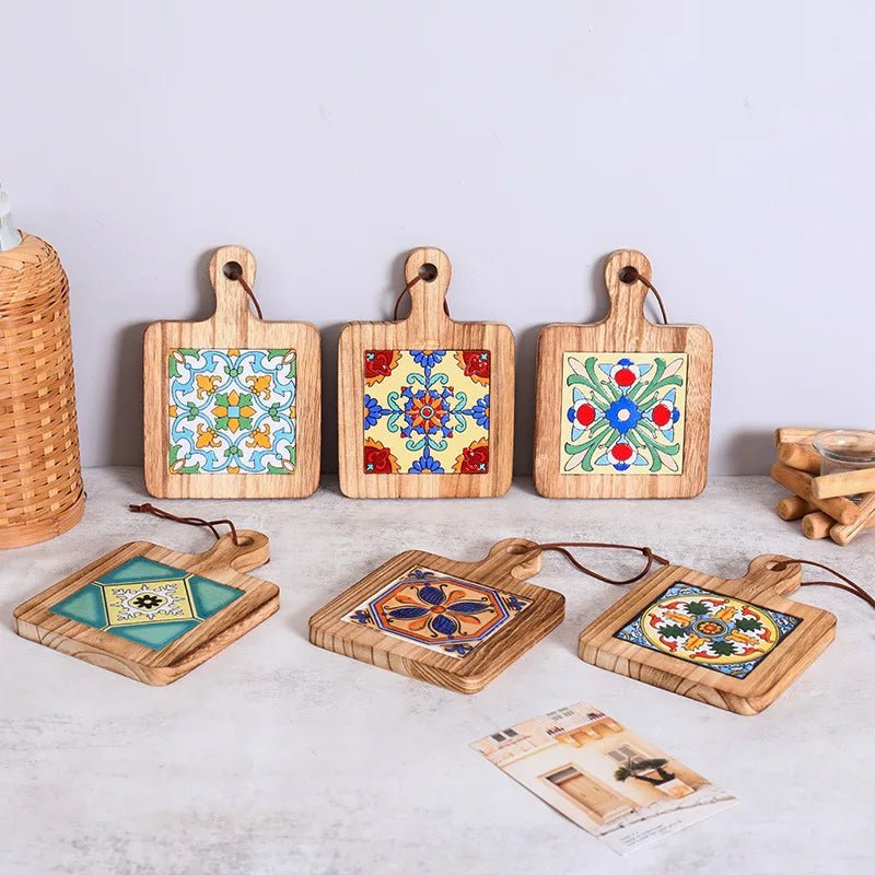 Coaster din lemn pentru accente rustice 1