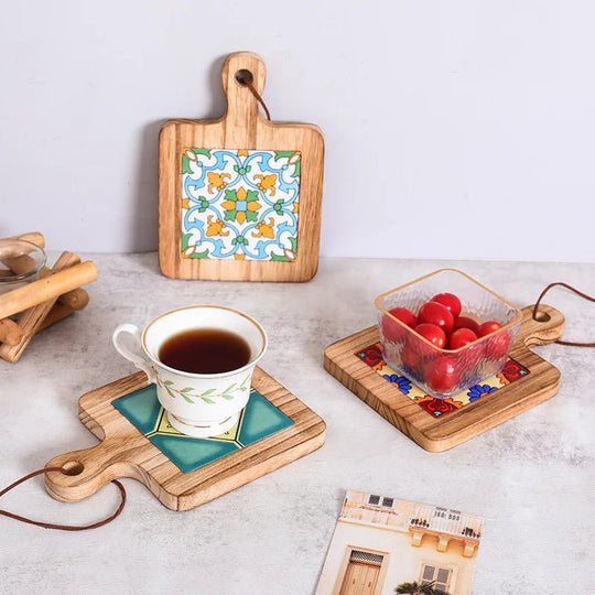 Coaster din lemn pentru accente rustice 3
