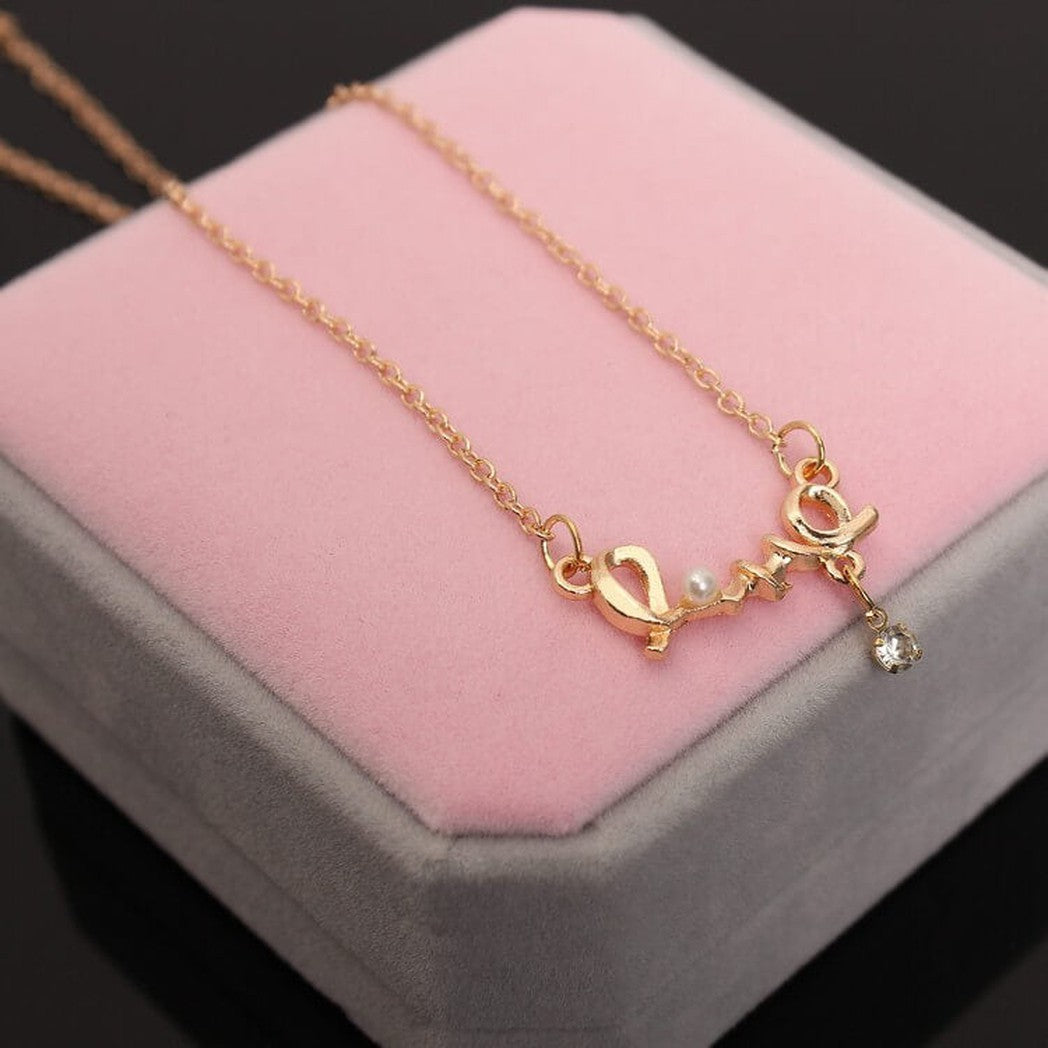 Colier Cu Perle Și Diamante L.O.V.E.