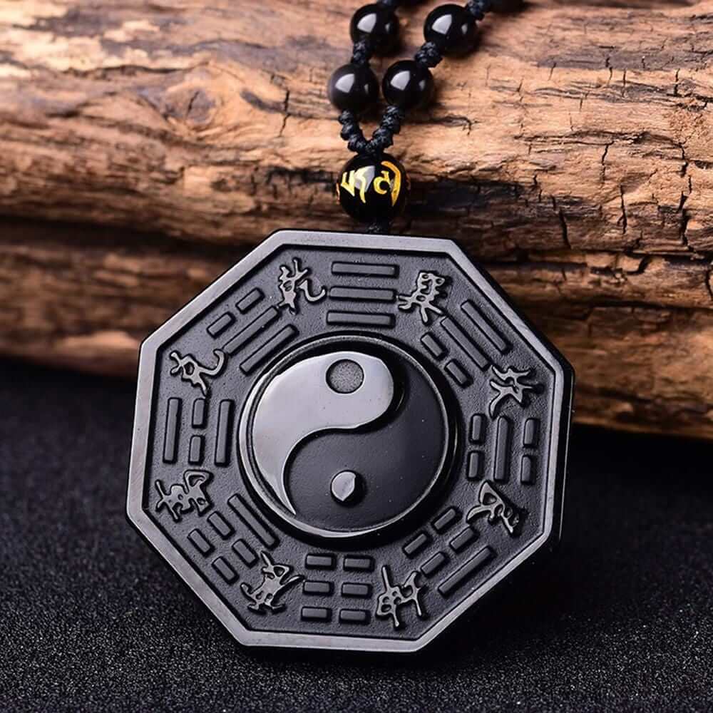 Colier Obsidian Yin Yang