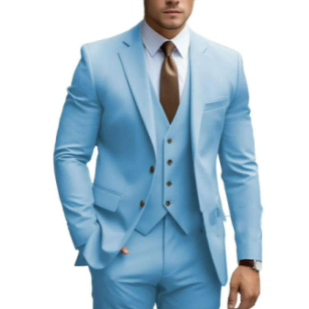 Costum de mireasă bărbătesc din 3 piese cu vestă 2