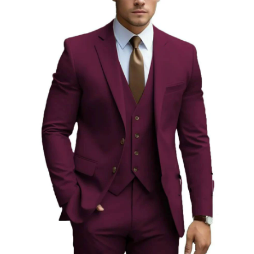 Costum de mireasă bărbătesc din 3 piese cu vestă 3