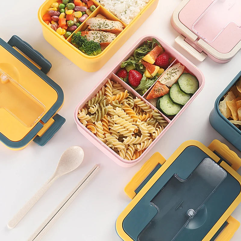 Cutie Bento Multi-Secțională pentru Depozitarea Alimentelor cu Capac Sigur 0