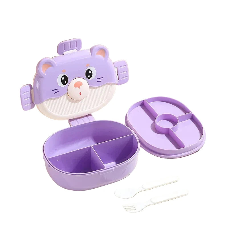 Cutie de prânz Bento cu design animal pentru copii și adulți 0
