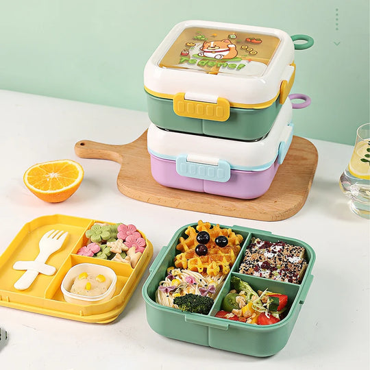 Cutie de prânz Bento cu design jucăuș pentru copii și adulți 0