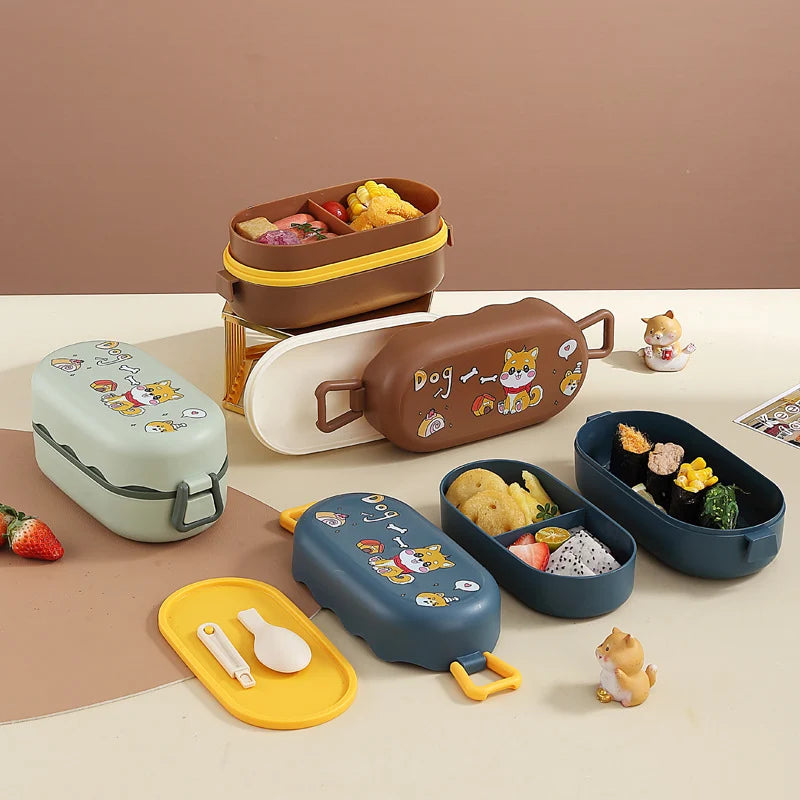 Cutie de prânz Bento cu design jucăuș pentru femei și bărbați 0