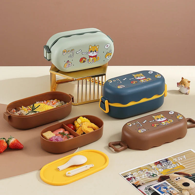 Cutie de prânz Bento cu design jucăuș pentru femei și bărbați 1