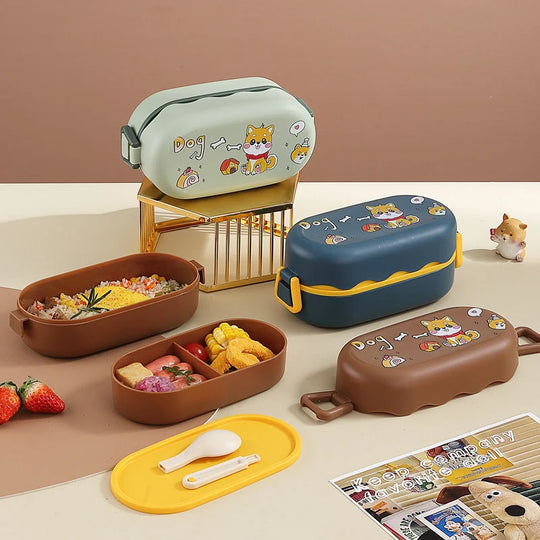 Cutie de prânz Bento cu design jucăuș pentru femei și bărbați 1