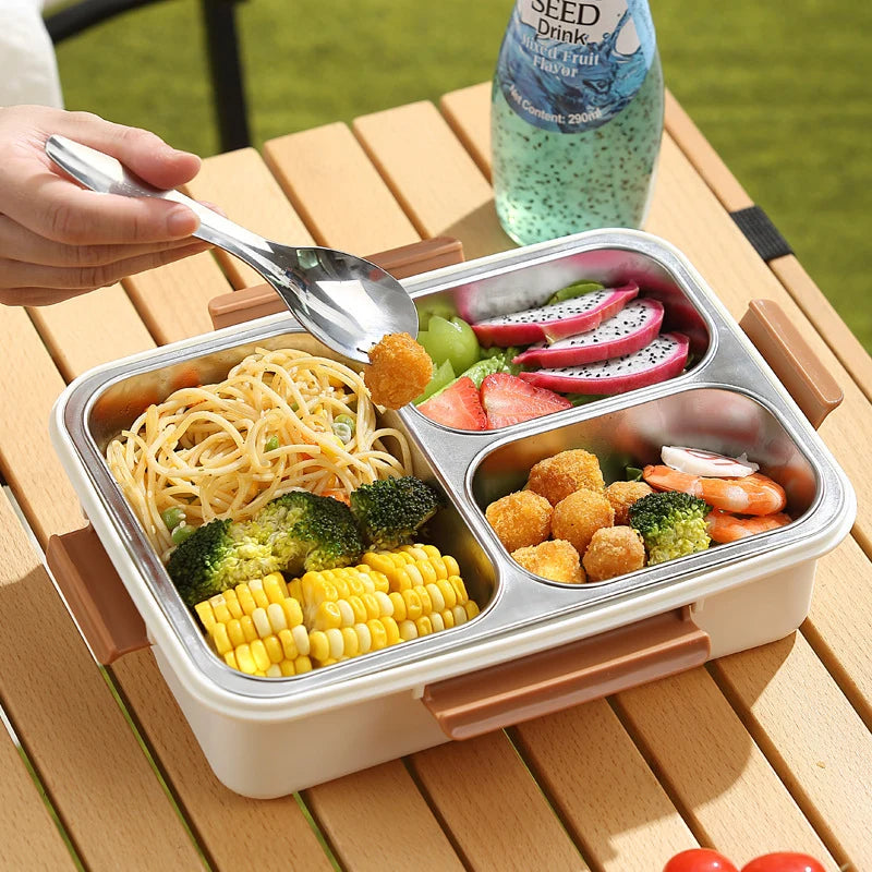 Cutie de prânz Bento cu mai multe compartimente pentru femei cu design ursuleți 3