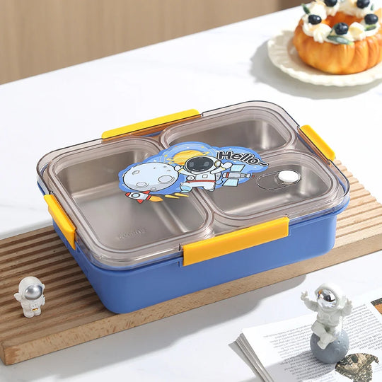 Cutie de prânz Bento cu mai multe compartimente pentru femei cu design ursuleți 6