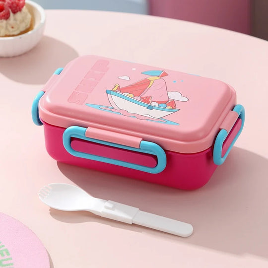 Cutie de prânz Bento cu tacâmuri integrate pentru femei și bărbați 0